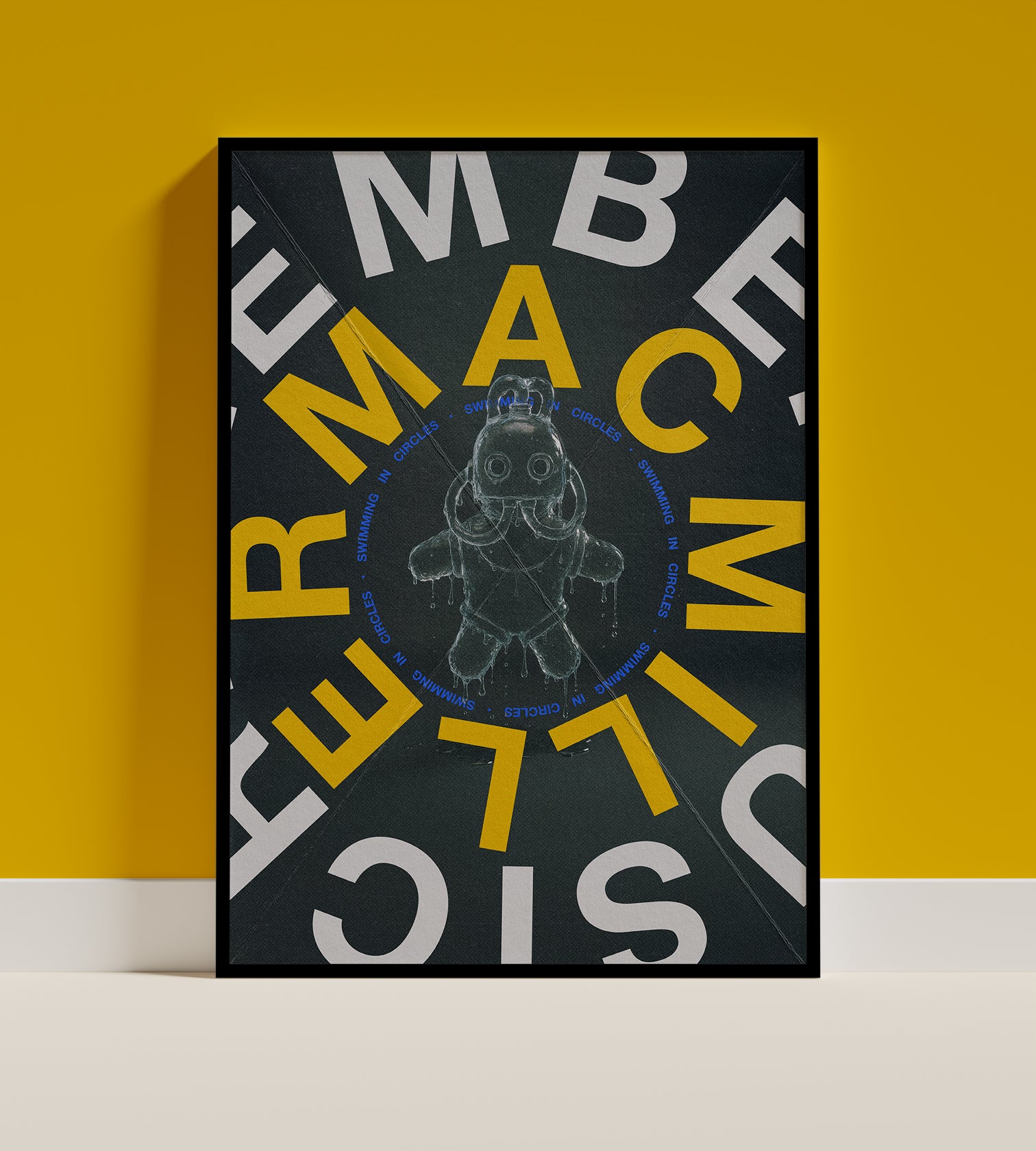 Mac Miller Tribute Poster | Swimming in Circles Album Art Print | Modern Hip-Hop Wall Decor | Rap Music Fan Gift | Abstract Typography Art