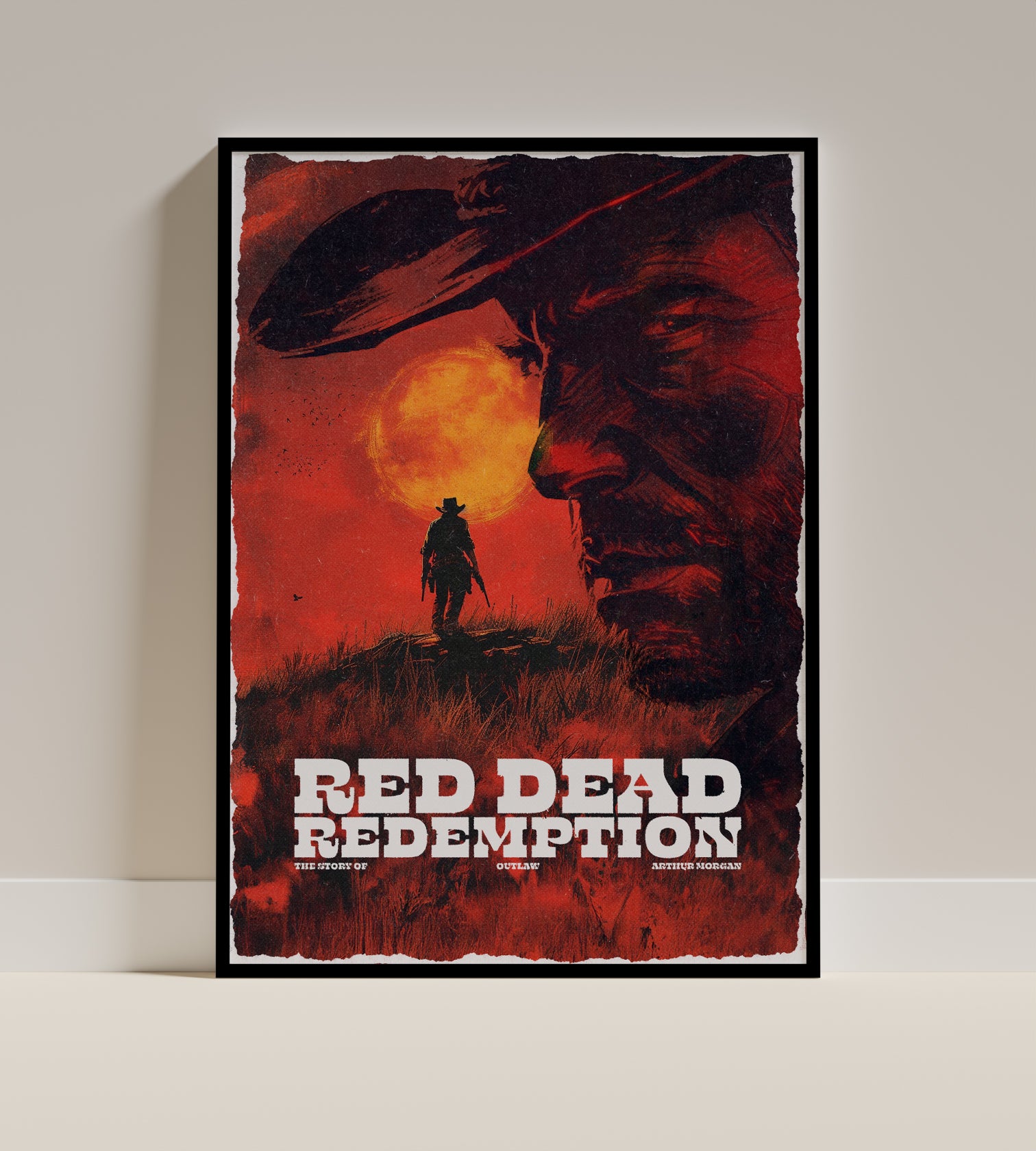 Red Dead Redemption Wall Art | Arthur Morgan Poster | Gamer Decor | Cowboy Western Art Print