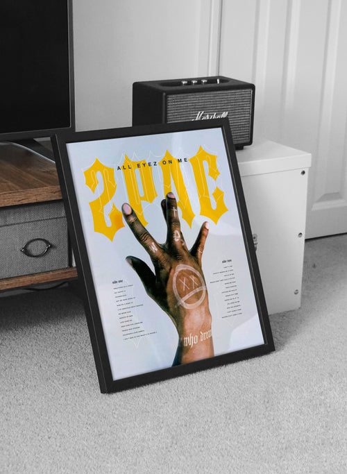 2Pac Poster | Hip Hop Wall Art Print | Rap Music Decor | 90s West Coast Rap