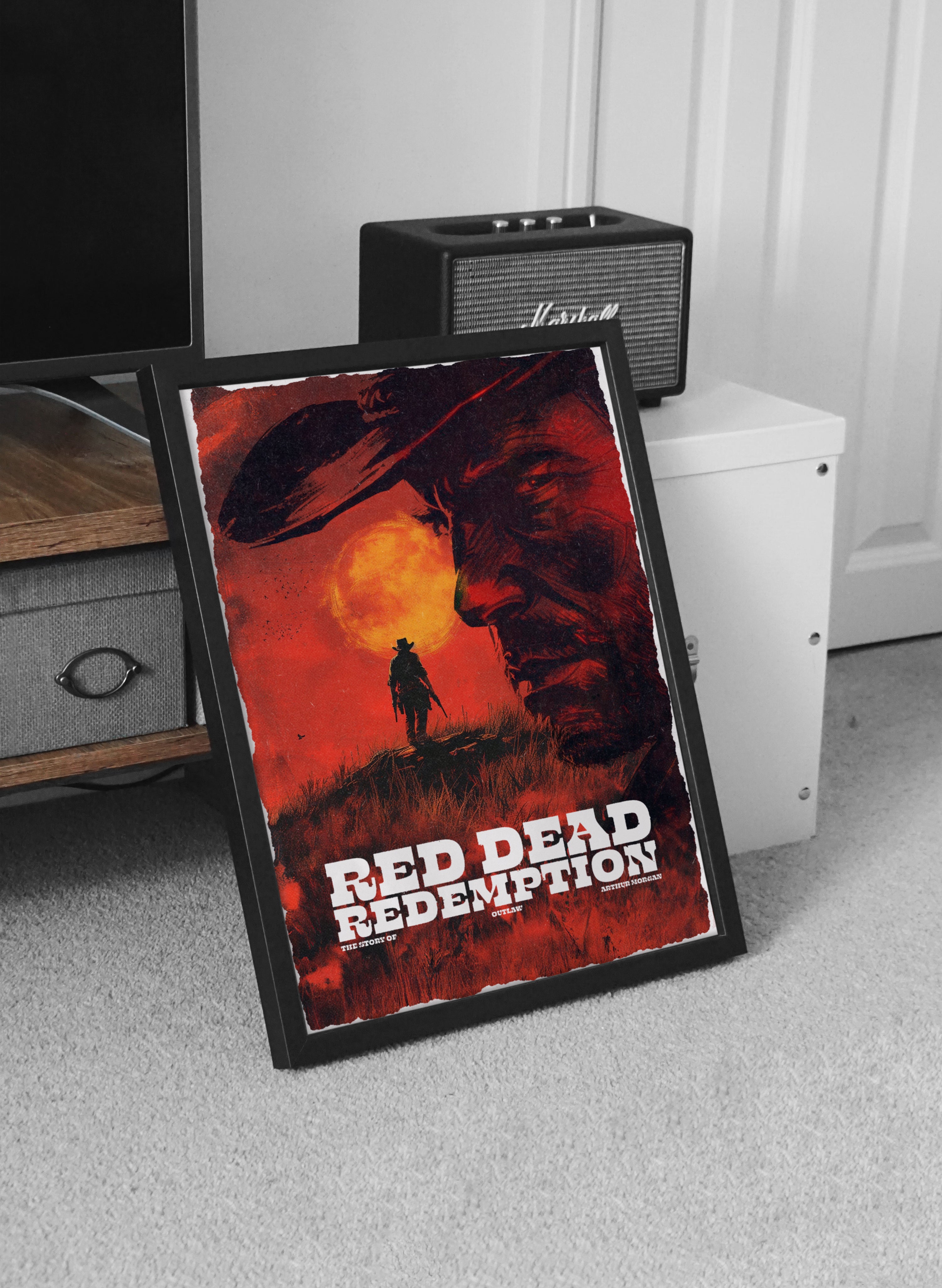 Red Dead Redemption Wall Art | Arthur Morgan Poster | Gamer Decor | Cowboy Western Art Print