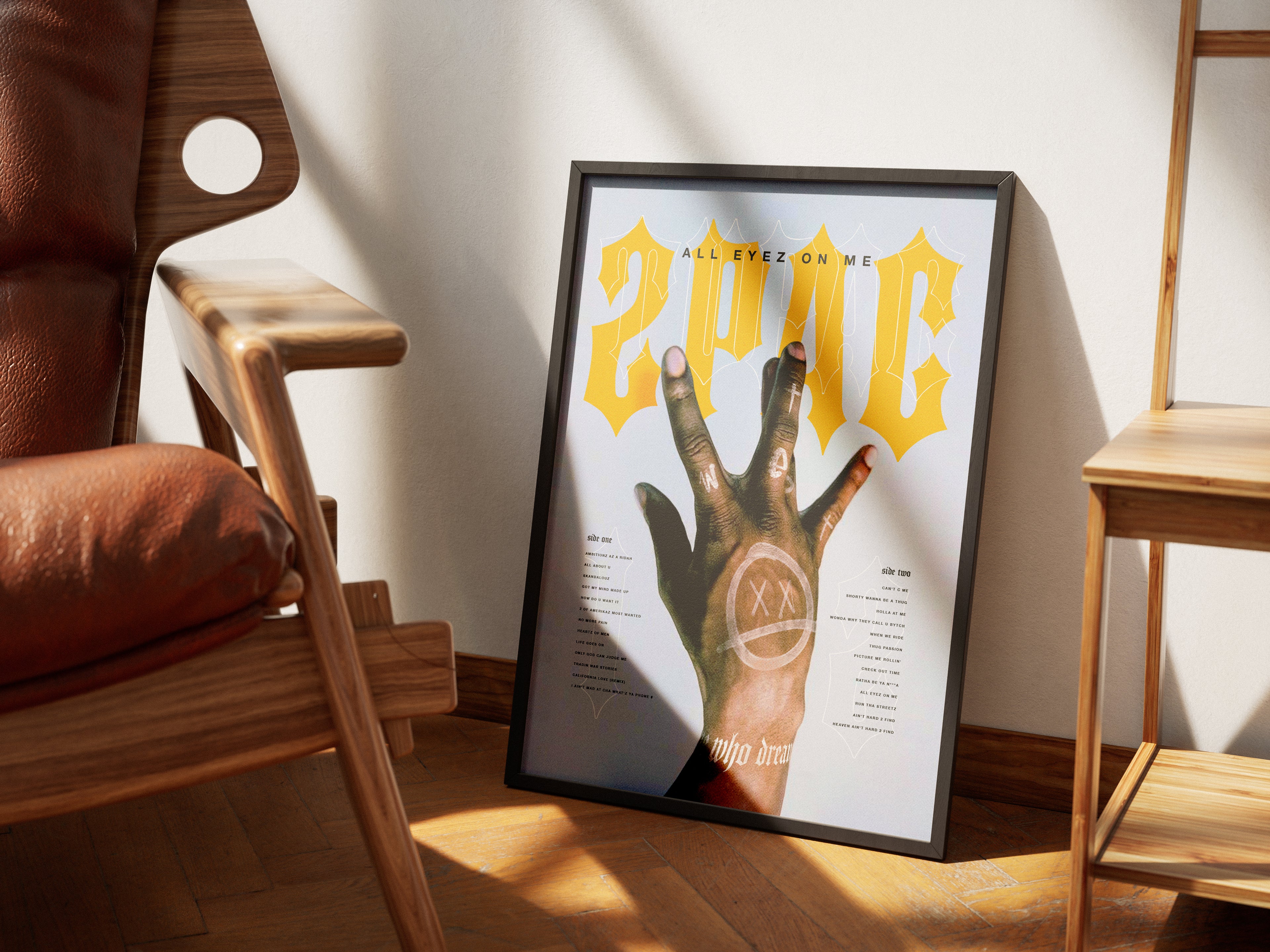 2Pac Poster | Hip Hop Wall Art Print | Rap Music Decor | 90s West Coast Rap