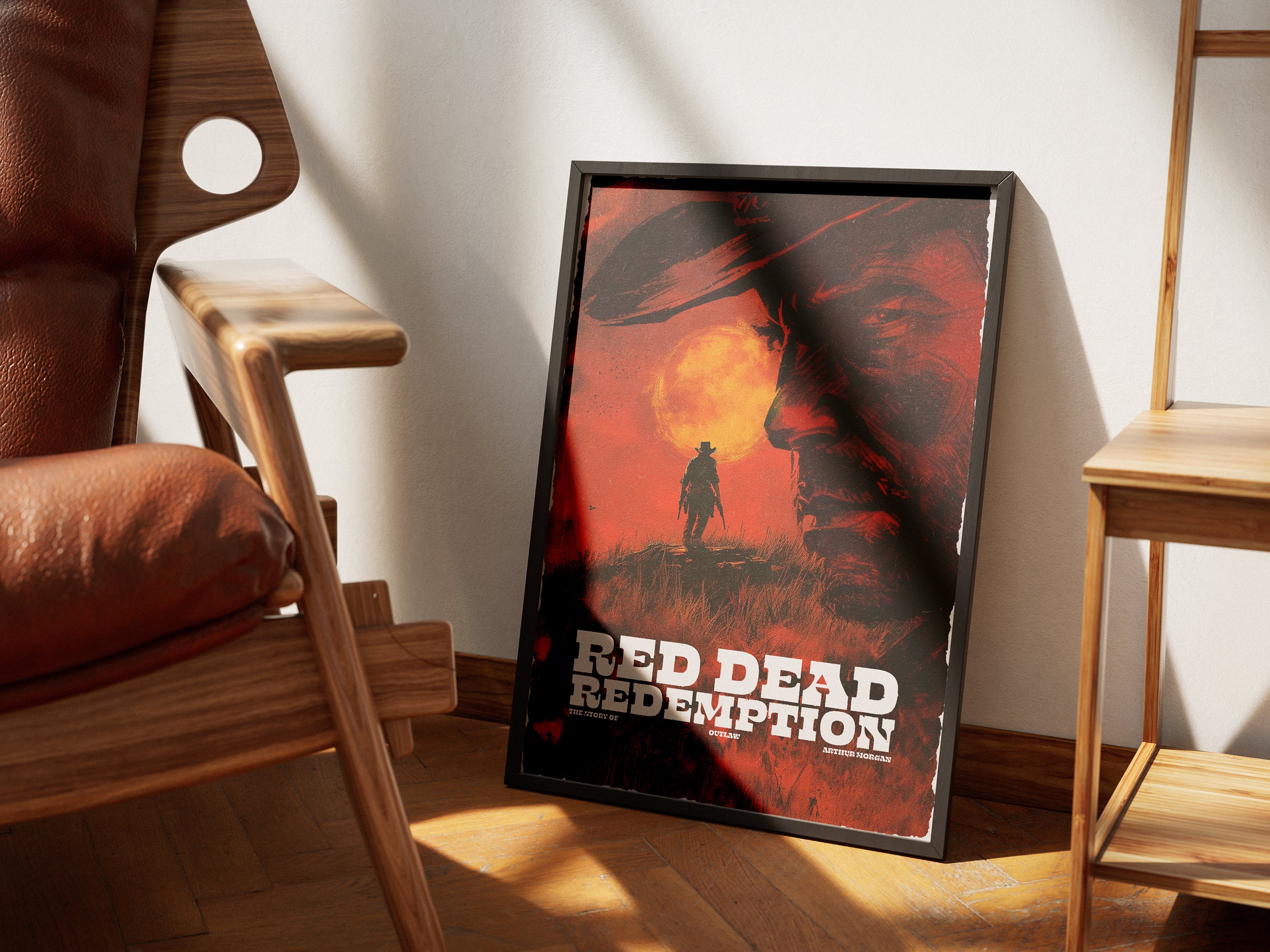 Red Dead Redemption Wall Art | Arthur Morgan Poster | Gamer Decor | Cowboy Western Art Print