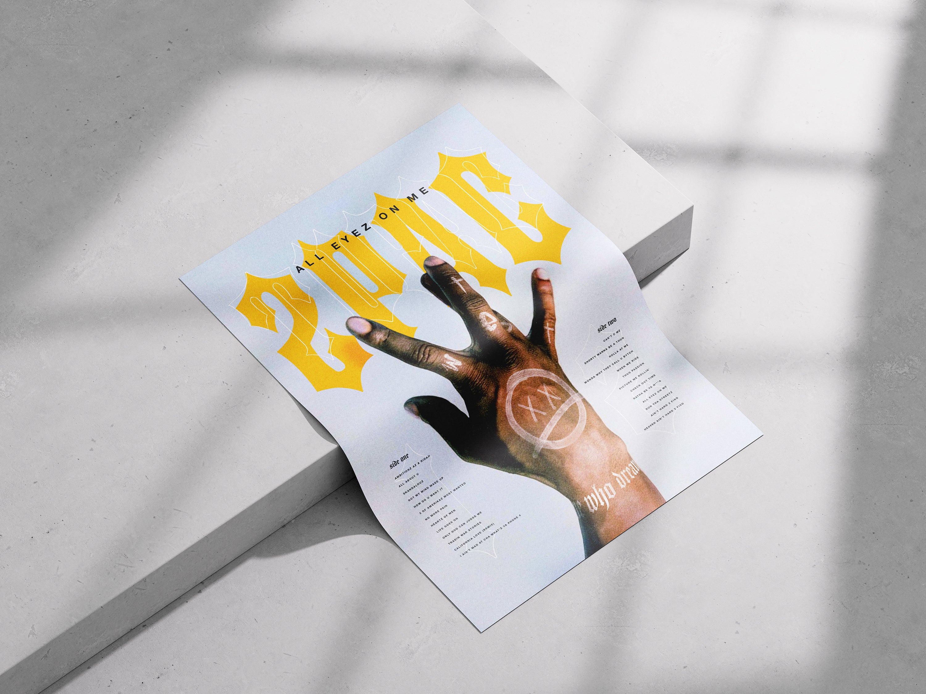 2Pac Poster | Hip Hop Wall Art Print | Rap Music Decor | 90s West Coast Rap