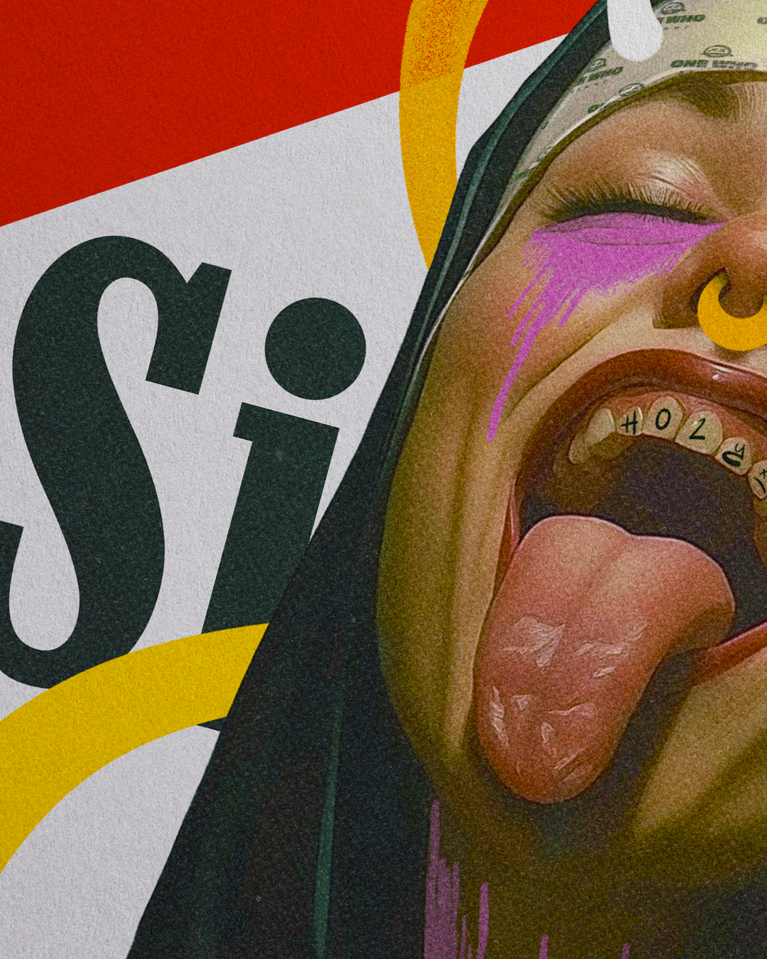 Unholy Nun Wall Art Poster | Dark Gothic Surreal Devil Aesthetic Print | Edgy Alternative Artwork for Bedroom or Studio Decor